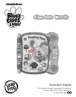 Preview for 1 page of LeapFrog Blue's Clues & You! Clue Into Words Parents' Manual