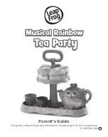 LeapFrog Musical Rainbow Tea Party Parents' Manual preview