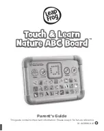 LeapFrog Touch & Learn Nature ABC Board Parents' Manual предпросмотр