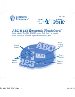 Предварительный просмотр 1 страницы Learning Resources ABC & 123 Electronic Flash Card Manual