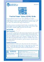Предварительный просмотр 1 страницы Learning Resources Fraction Tower Cubes Activity Manual