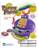 Learning Resources Funny Phone Use & Care Manual предпросмотр