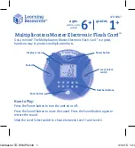 Learning Resources Multiplication Master Electronic Flash Card Quick Start Manual предпросмотр