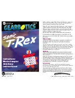 Learning Resources Sonic T-Rex LER9195 Instructions предпросмотр