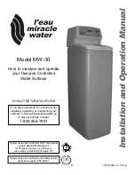 l'eau miracle water MW-30 Installation And Operation Manual preview