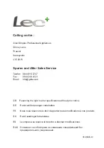 Предварительный просмотр 64 страницы Lec CLT140 Instructions For Use Manual