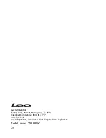 Preview for 20 page of Lec T50082W User Manual