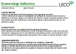 Preview for 2 page of leco Katharina Instructions Manual