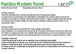 Preview for 2 page of leco Modern Trend Instructions Manual