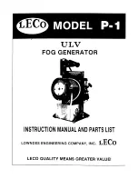 leco P-1 Instruction Manual And Parts List предпросмотр