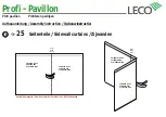 Preview for 21 page of leco Profi Pavillion Manual