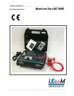 Lecom MachineTest MT300E Operating Instructions Manual предпросмотр