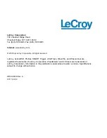 Предварительный просмотр 2 страницы LeCroy 6000 SERIES Operator'S Manual