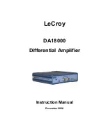 LeCroy DA18000 Instruction Manual предпросмотр