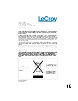 Preview for 2 page of LeCroy DA18000 Instruction Manual