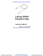 Предварительный просмотр 1 страницы LeCroy PP010 Instruction Manual