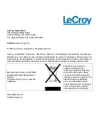 Preview for 2 page of LeCroy SDA Operator'S Manual