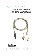 LeCroy Wave Surfer WS-GPIB User Manual preview