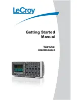 Preview for 1 page of LeCroy WaveAce series Getting Started Manual