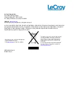 Preview for 2 page of LeCroy WaveRunner 104MXI Operator'S Manual