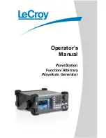 Preview for 1 page of LeCroy WaveStation 2012 Operator'S Manual