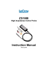 Предварительный просмотр 1 страницы LeCroy ZS1000 Instruction Manual