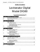 Предварительный просмотр 6 страницы Lectranator Systems DIG60 Installation And Operation Manual