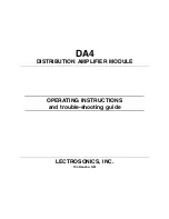 Lectrosonics DA4 Operating Instructions Manual предпросмотр