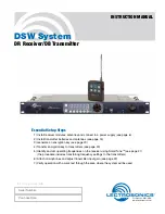 Предварительный просмотр 1 страницы Lectrosonics DR Receiver/DB Transmitter Instruction Manual