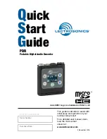 Lectrosonics PDR Quick Start Manual предпросмотр