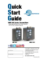 Lectrosonics SMQV-941 Quick Start Manual предпросмотр