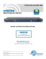 Lectrosonics SPNCWB Installation And Startup Manual preview