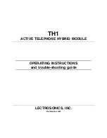 Предварительный просмотр 1 страницы Lectrosonics TH1 Operating Instructions Manual