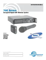 Preview for 1 page of Lectrosonics UDR700 Instruction Manual