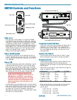 Preview for 14 page of Lectrosonics UDR700 Instruction Manual