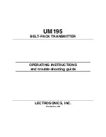 Lectrosonics UM195 Operating And Troubleshooting Manual preview