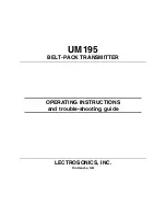 Preview for 1 page of Lectrosonics UM195 Operating And Troubleshooting Manual