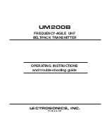 Lectrosonics UM200B Operating Instructions And Troubleshooting Manual предпросмотр