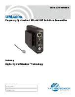 Предварительный просмотр 1 страницы Lectrosonics UM400a Instruction Manual