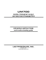 Lectrosonics UM700 Operating Instructions And Troubleshooting Manual preview