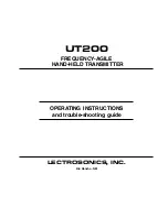 Preview for 1 page of Lectrosonics UT200 Operating Instructions And Troubleshooting Manual