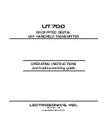 Lectrosonics UT700 Operating Instructions Manual preview