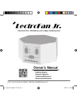 Preview for 1 page of LectroSound LECTROFAN JR Owner'S Manual