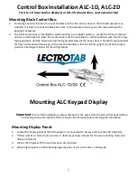 Preview for 6 page of Lectrotab ALC-1D Manual