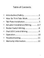 Предварительный просмотр 2 страницы Lectrotab ELECTROMECHANICAL TRIM TAB SYSTEMS Operation And Installation Manual