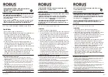 LED Group ROBUS L200110 Instructions preview