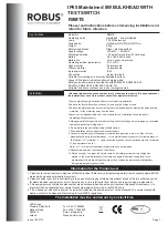 LED Group Robus R8MTS Instructions preview