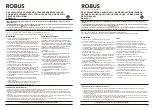 Preview for 2 page of LED Group Robus REX4P0-01 Instruction Manual