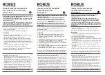 LED Group ROBUS RTW0130RG-24 Quick Start Manual preview