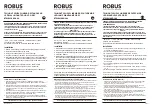 Предварительный просмотр 1 страницы LED Group ROBUS RTW0230RGL-24 Quick Start Manual